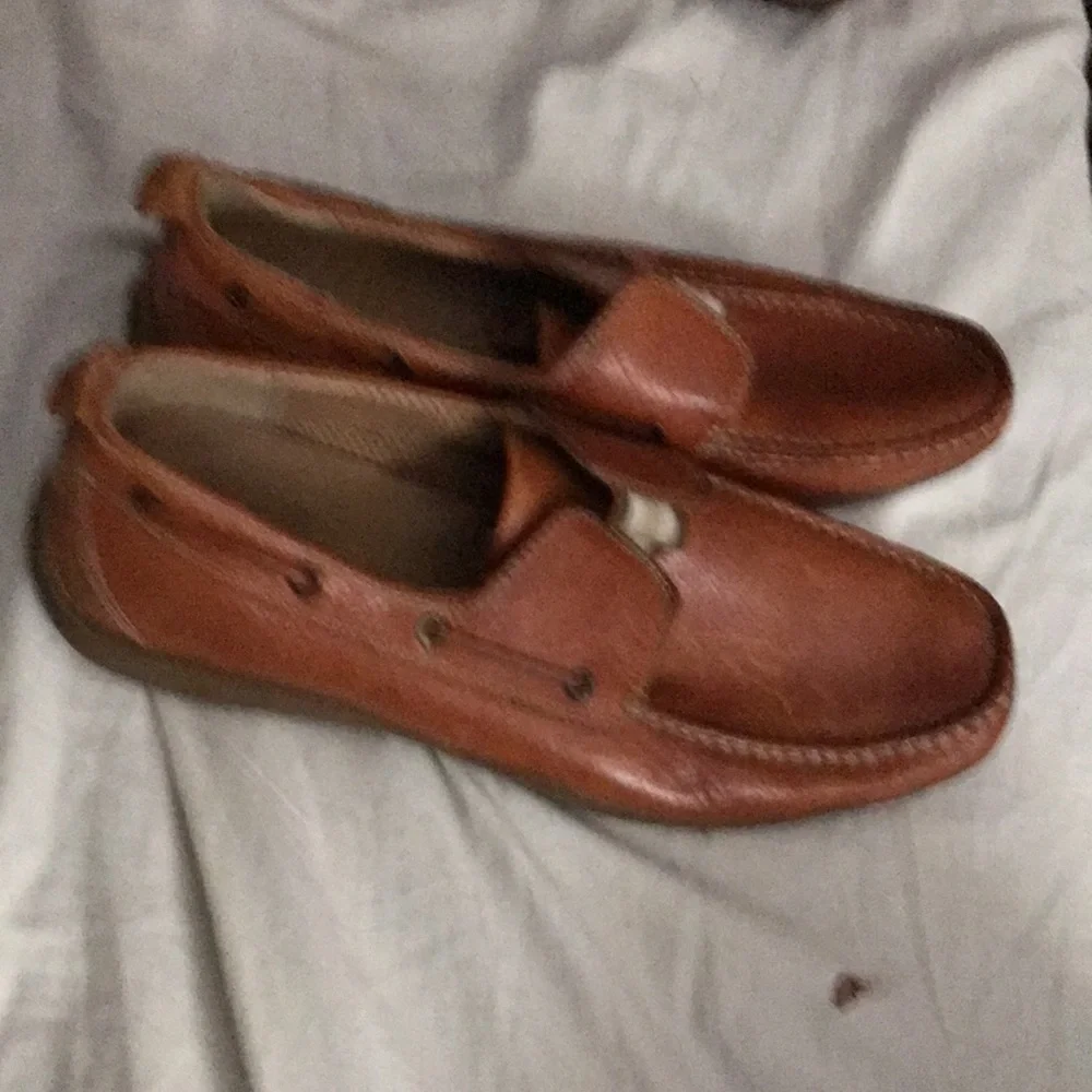 Florsheim Mens Driving Moccasins Shoe Sz 11 Golden Brown EUC